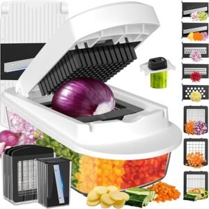8 Blade All-in-1 Vegetable Chopper Mandoline Slicer with Container-1